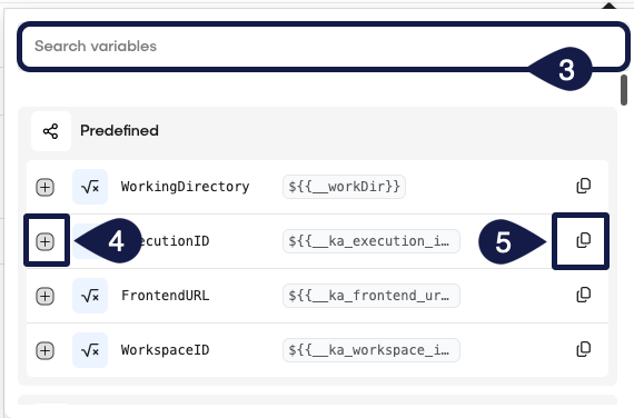 Environment Variables Panel